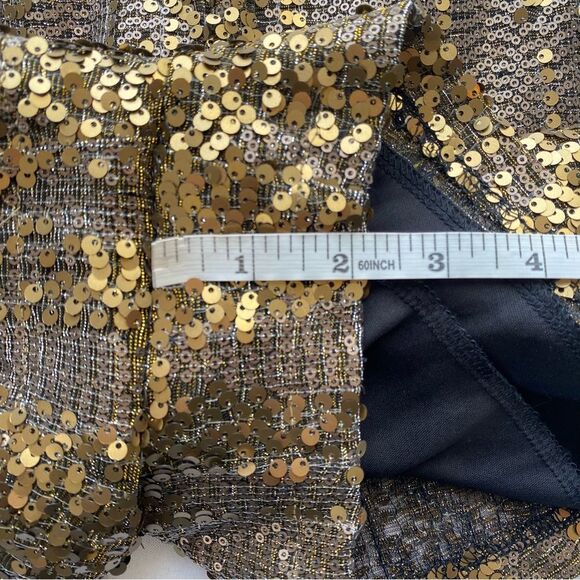 NWOT ASTR Gold Sequin Halter Top Mini Romper Size Medium - Picture 15 of 16